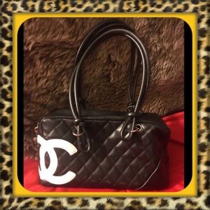 AUTHENTIC Chanel Lambskin Cambon Ligne Bowler Bag